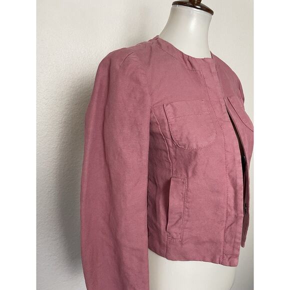 Sisley Jacket Blazer Single Breast Cotton Linen - Picture 5 of 12